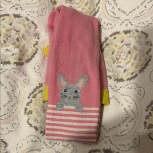 Mini Boden Pink Bunny Kids Socks
